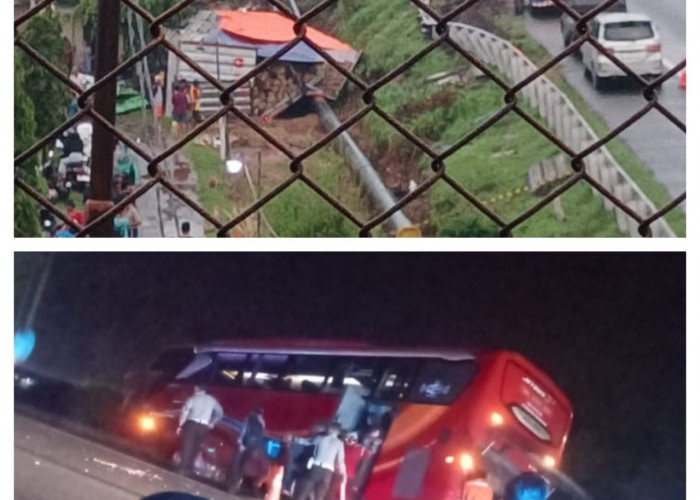 2 Kecelakaan di Tol Palikanci Cirebon Hari Ini, Truk dan Bus Tergelincir