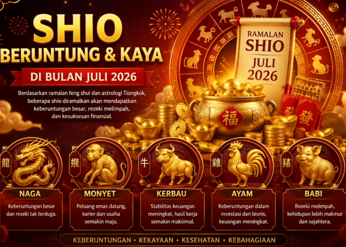 Ramalan Shio yang Akan Dilimpahkan Kekayaan, Ini 6 Shio yang Memiliki Nasib Baik di Akhir Bulan Juli 2026