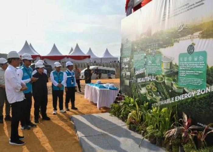 Presiden Jokowi Groundbreaking Pembangunan PLTS PLN 50 MW di IKN Nusantara, Hadirkan 100 Persen Energi Bersih