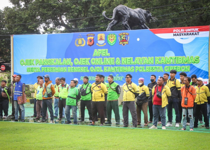 Ojek dan Nelayan Jadi Garda Terdepan Keamanan, Polresta Cirebon Gelar Apel Kamtibmas