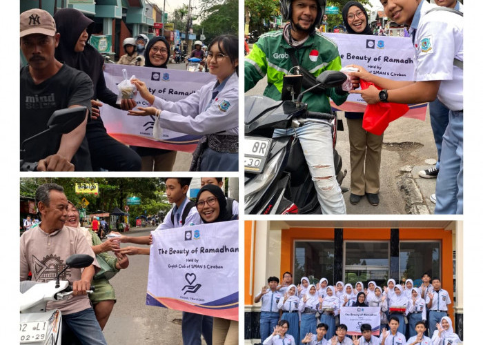 English Club SMAN 5 Cirebon Tebar Kebaikan Lewat Aksi 'The Beauty of Ramadhan', Bagikan 50 Takjil di Majasem
