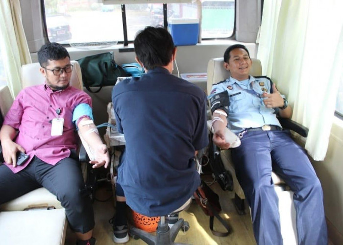 Sambut  Hari Bhakti Pemasyarakatan, Rupbasan Kelas I Cirebon Gelar Donor Darah 