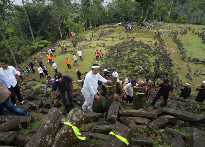 Akhirnya! Rekonstruksi Situs Megalitikum Gunung Padang Cianjur Resmi Dimulai