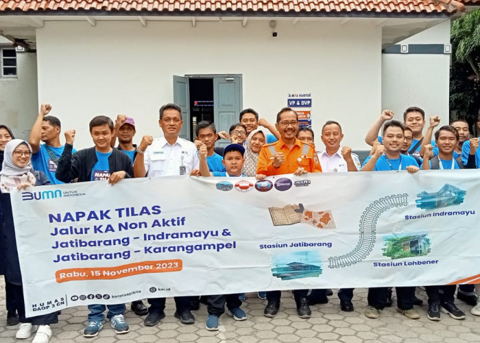 Mengenang Sejarah Perekereta Apian, Daop 3 Cirebon dan Komunitas Kereta Api Lakukan Napak Tilas