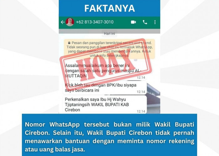 Beredarnya Nomor WhatsApp Wakil Bupati Cirebon Tawarkan Program Bantuan Terbukti Hoaks