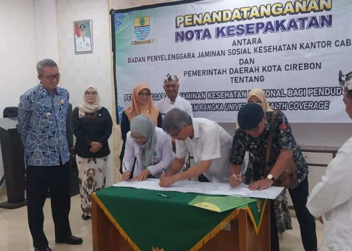 Penandatanganan Nota Kesepakatan BPJS Kesehatan dengan RSD Gunung Jati, Pj Walikota Cirebon Berikan Apresiasi 
