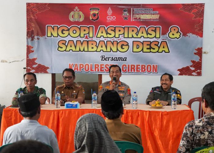 Jelang Pilwu Serentak 2023, Polresta Cirebon Gelar Ngopi Aspirasi dan Sambang Desa 