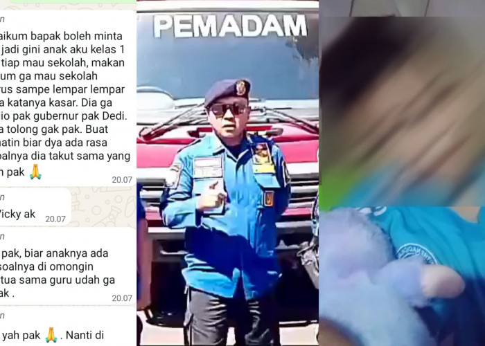 Anaknya Tantrum Tak Mau Sekolah, Orang Tua di Kuningan Minta Tolong Damkar Berikan Nasehat