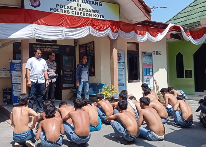 23 Siswa SMK Gabungan Diamankan Polisi di Jalan Perjuangan Kota Cirebon, Sedang Cari Lawan!