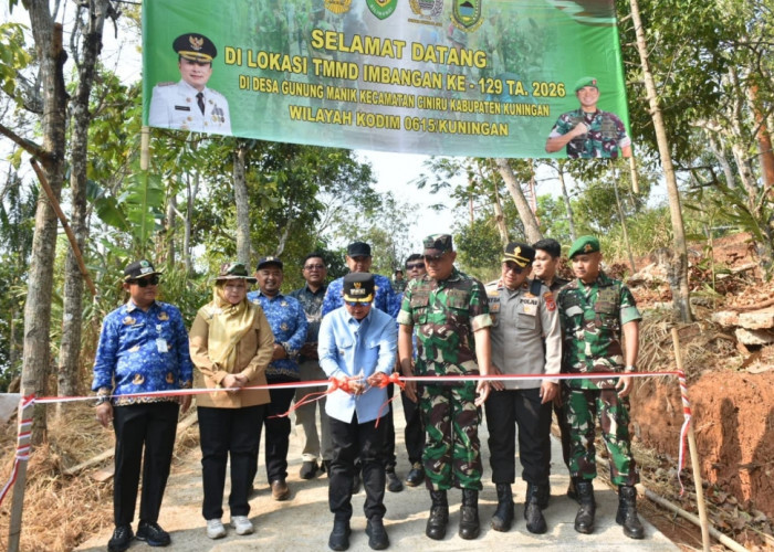 TMMD Imbangan ke-129 Tuntas, Jalan 820 Meter di Gunungmanik Kuningan Buka Akses ke Curug Payung