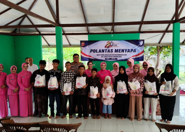 Peringati Hari Bhayangkara, Polres Cirebon Kota Hadirkan Aksi Sosial di Yayasan Budhi Asih