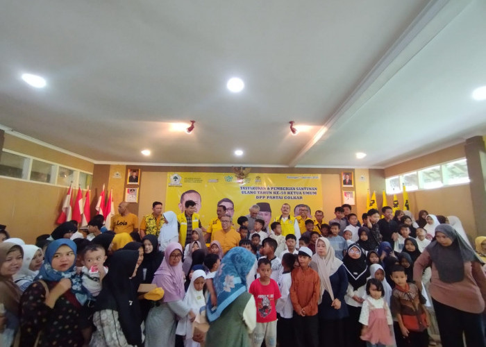 Lagu MBG Bikin Suasana HUT Bahlil di Kuningan Meriah, 105 Anak Yatim Ikut Bernyanyi