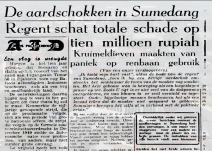 Sejarah Gempa Sumedang, Goncangan Besar sampai Diliput Koran Belanda