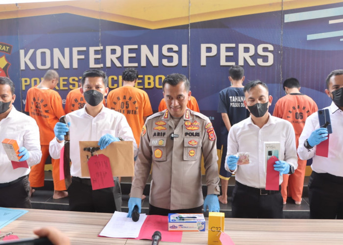 Satreksrim Polresta Cirebon Ungkap Tujuh Kasus Curat, Curas dan Curanmor 