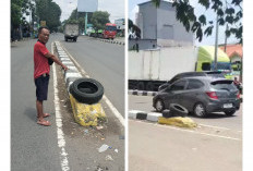 Berbahaya Rawan Laka Lantas, Median Jalan Rajawali Cirebon Dikeluhkan Warga