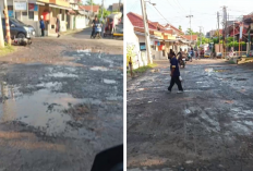Hati-hati! Jalan Rusak di Komplek Bima Cirebon Mulai Makan Korban