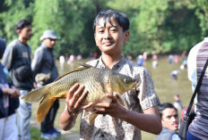 Senengnya Dapat Ikan Jumbo di Tradisi Gobyag Lauk Kabupaten Kuningan