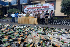 2.348 Botol Miras Dimusnahkan Polres Majalengka, Penindakan Sudah 4 Kali dalam 2 Bulan