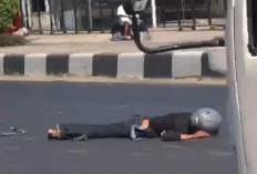 Tronton dan Motor Vario Berserempetan di Jalan Ir. H. Djuanda Cirebon, Satu Orang Luka Ringan