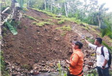Hujan Deras Picu Longsor di Desa Tangkolo Kuningan, Sungai Ciawi Tersumbat dan Lahan Warga Terendam