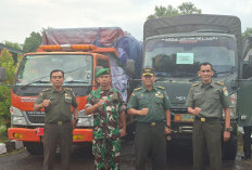 Dua Truk Muatan Bantuan Korem 063/SGJ Diberangkatkan Untuk Korban Bencana Alam