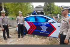 Cegah Kecelakaan di Jalur Pantura Cirebon, Polisi Pasang Patung Berotator