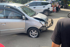 Kecelakaan di Stadion Bima, Motor dan Mobil Tabrakan, Pengendara Luka-luka