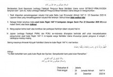 PBNU Resmi Umumkan 1 Rajab 1447 H: Senin 22 Desember 2025