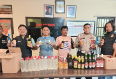 Gelar Operasi Pekat di Kapetakan, Polisi Sita Ratusan Botol Miras Oplosan hingga Pabrikan