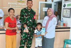 Babinsa Kelurahan Pekalipan Monitoring Pemberian Bantuan Makanan Tambahan untuk Balita Stunting