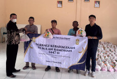 Jelang Lebaran, PT Gamatara Trans Ocean Shipyard Bagikan Ratusan Paket Sembako untuk Warga Pesisir Cirebon