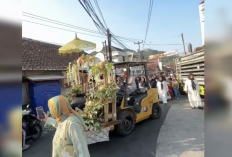 Pernikahan Unik 'Bos MBG’ di Kuningan, Diarak Forklift Usai Akad
